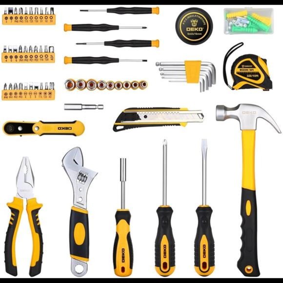 Father's Day 100 Piece Home Repair Tool SetS,Plastic Tool Box Storage - Picture 2 of 7